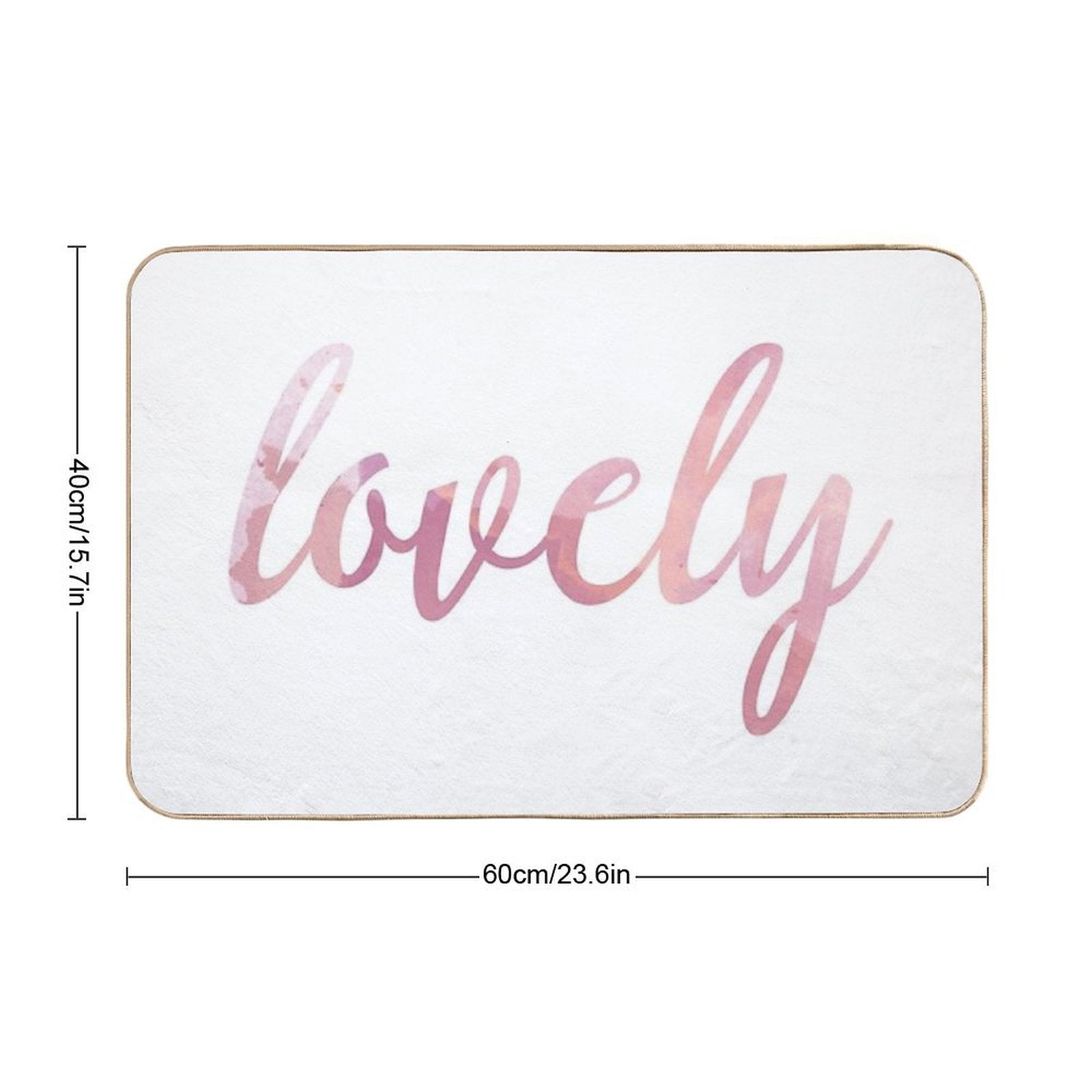 Lovely in Pink Watercolor  Eco-Friendly Bath Mat