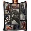 Horse Blanket 1 Travel-friendly Throw Blanket