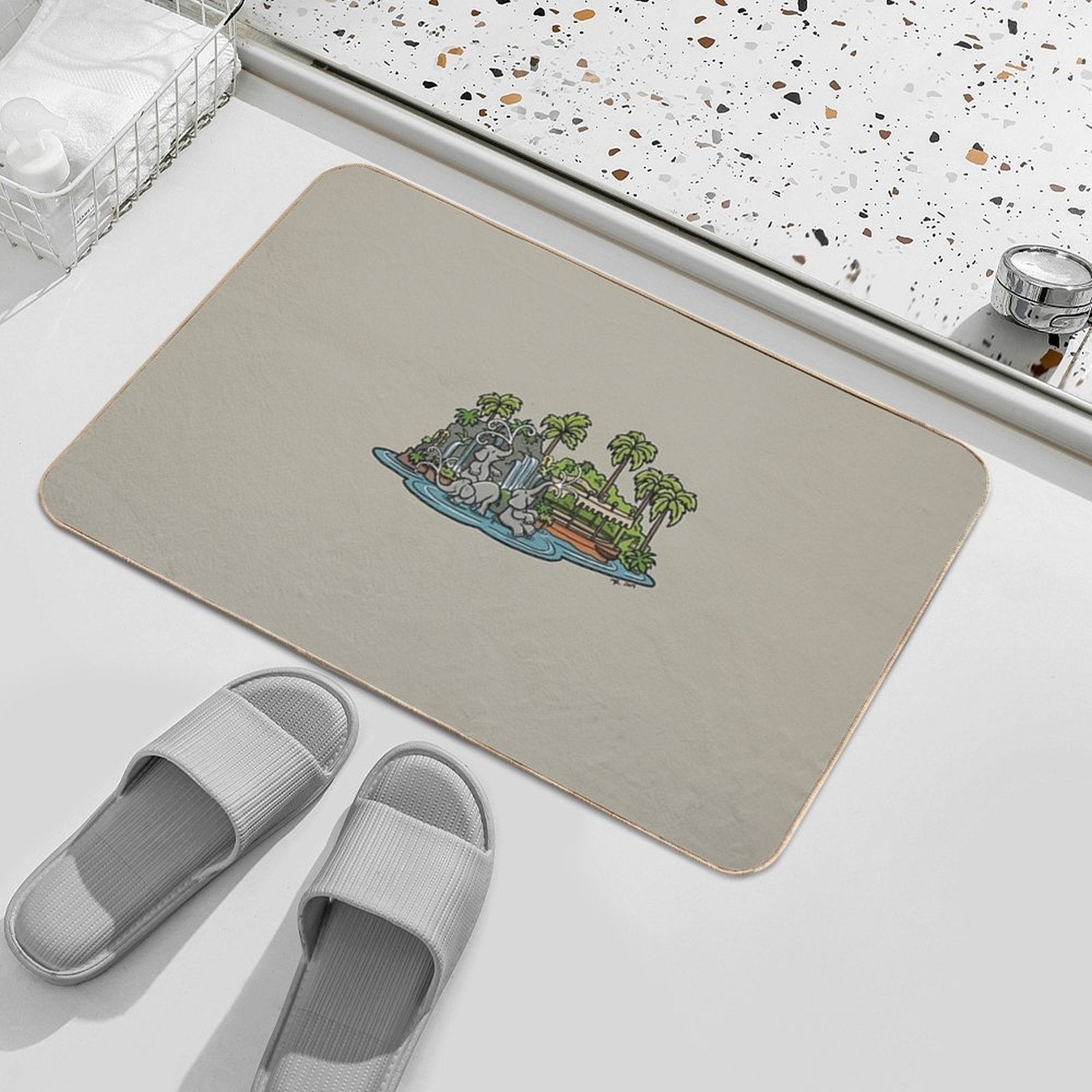 Jungle  Easy To Clean Bath Mat