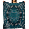 Shades of  Blue Comfort Throw Blanket