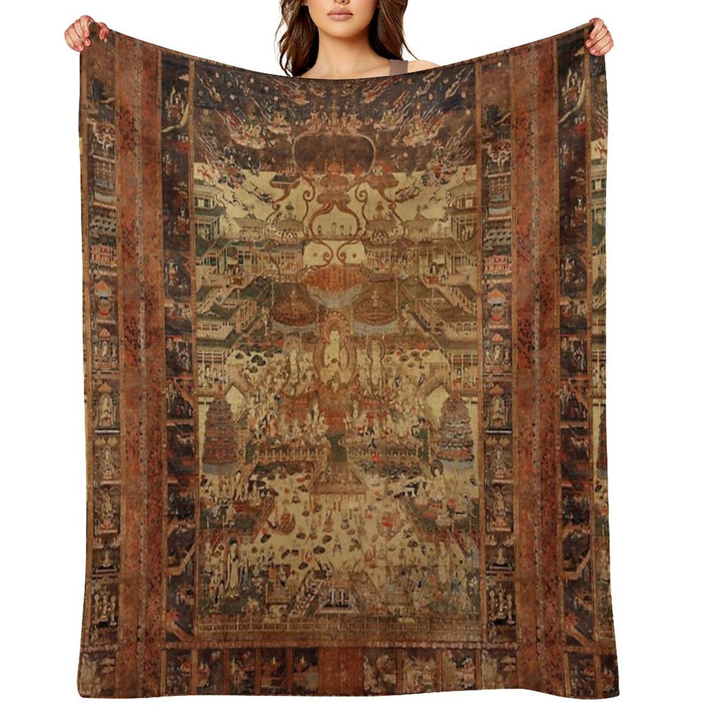 Buddhist Taima Mandala 46 Shrink-resistant Throw Blanket