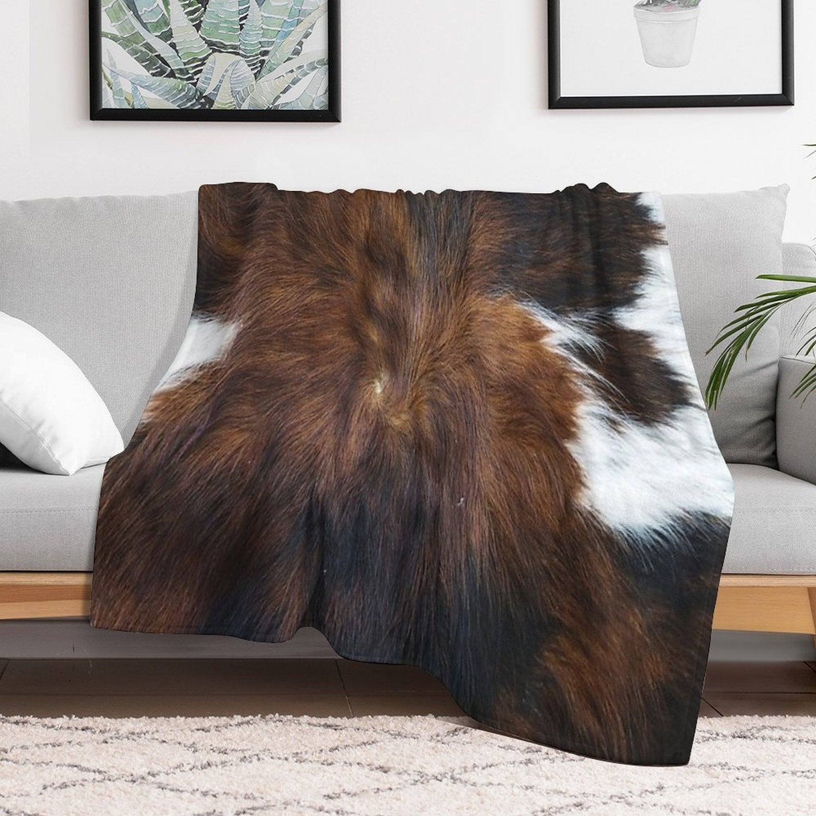 Cowprint Art (photograph, Smooth Print) Multi-functional Throw Blanket
