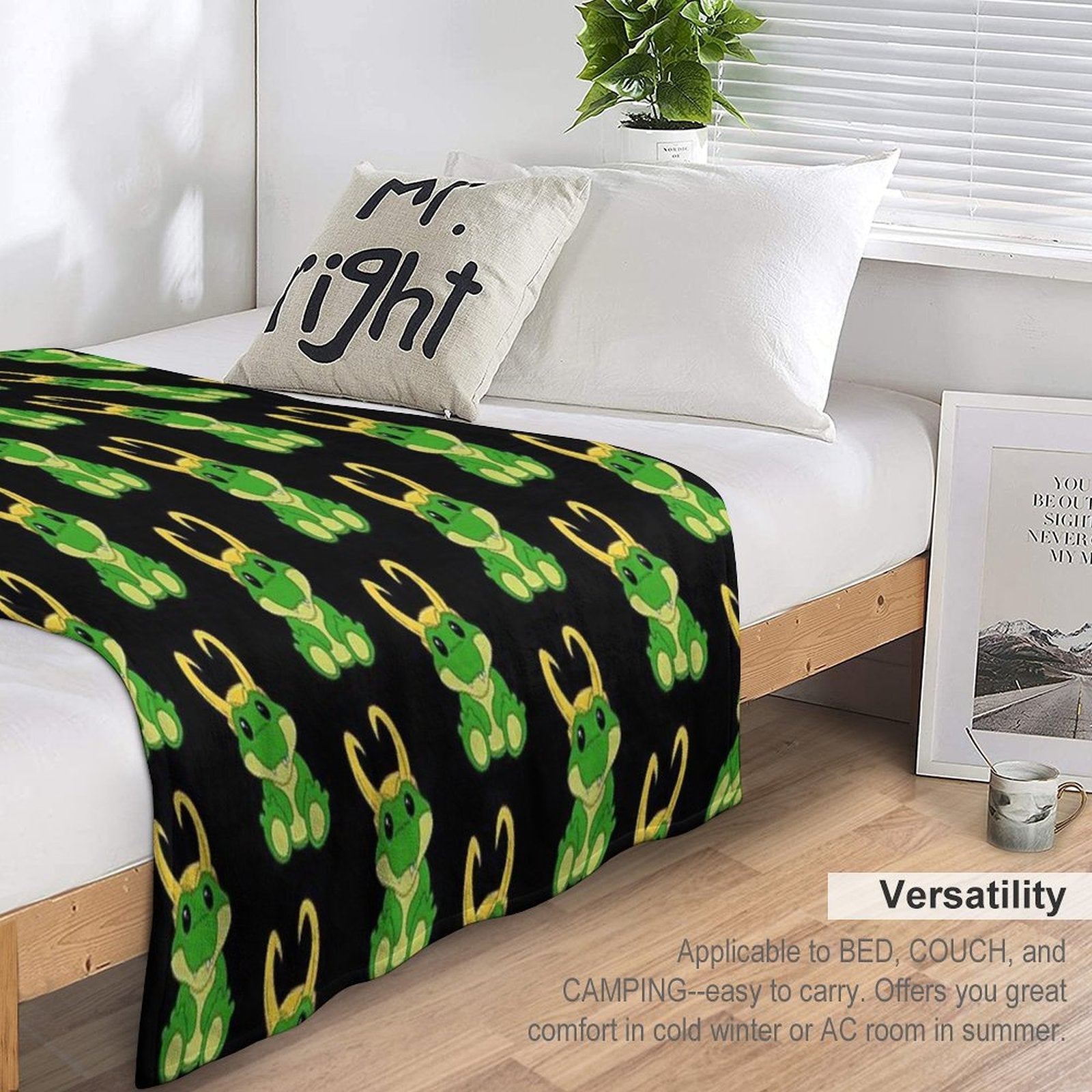 Alligator Loki Varient Durable Throw Blanket