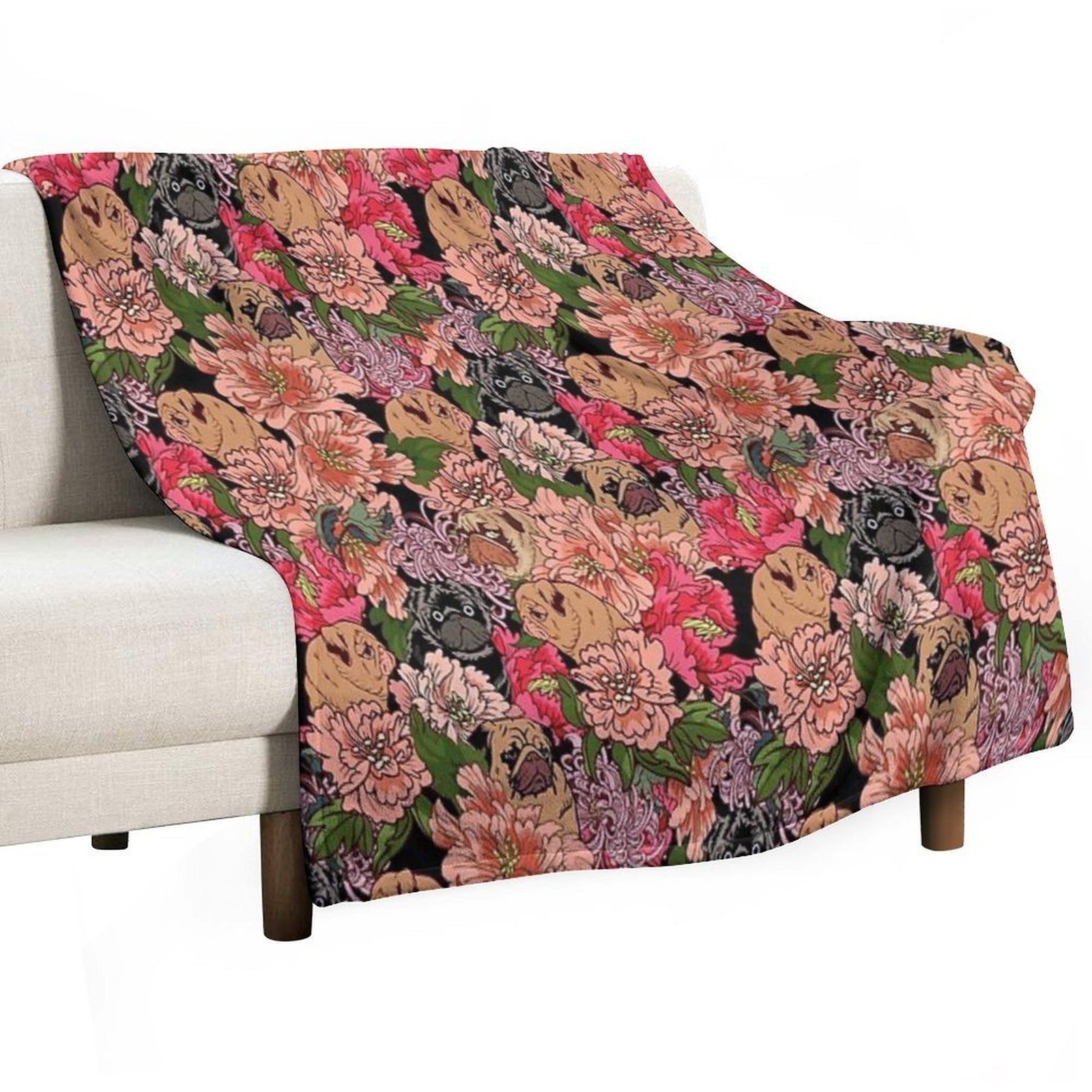 Because Pugs Versatility Throw Blanket