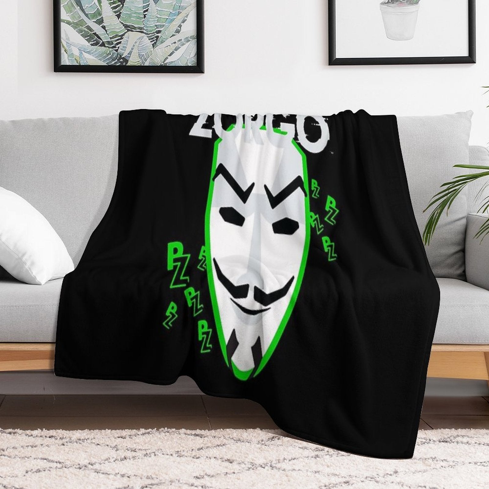 Cool Zorgo Anonymous Mask  Coder Gift Lover Easy Care Throw Blanket