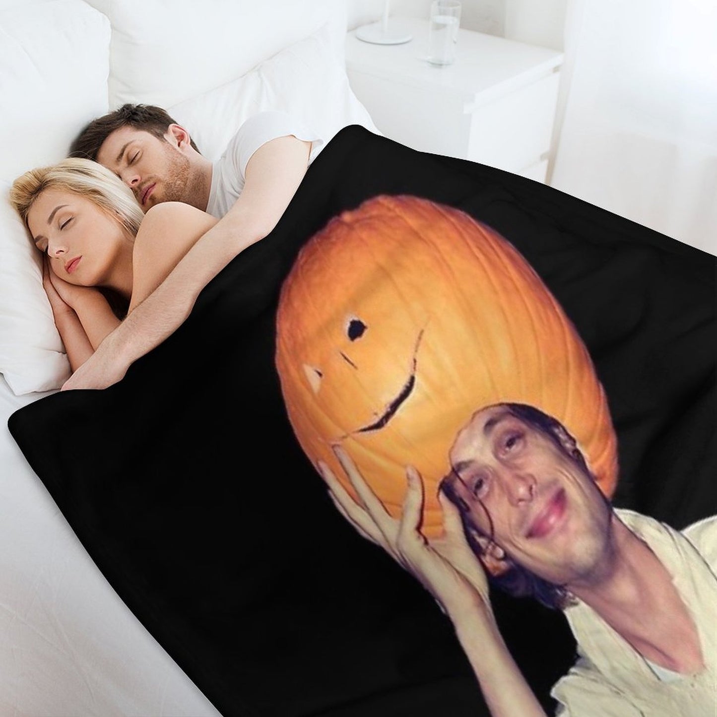 Mgg And A Pumpkin Plush Throw Blanket