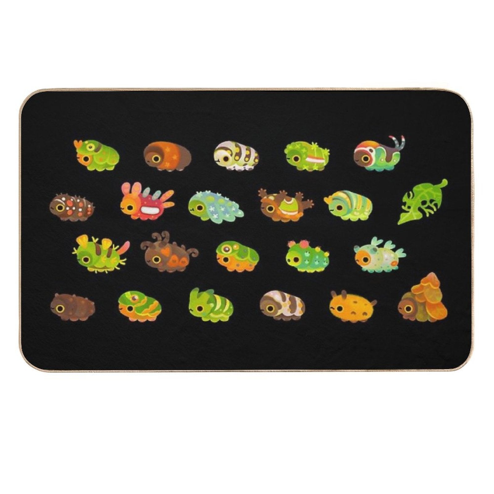 Caterpillar - Dark  Stain-Proof Bath Mat