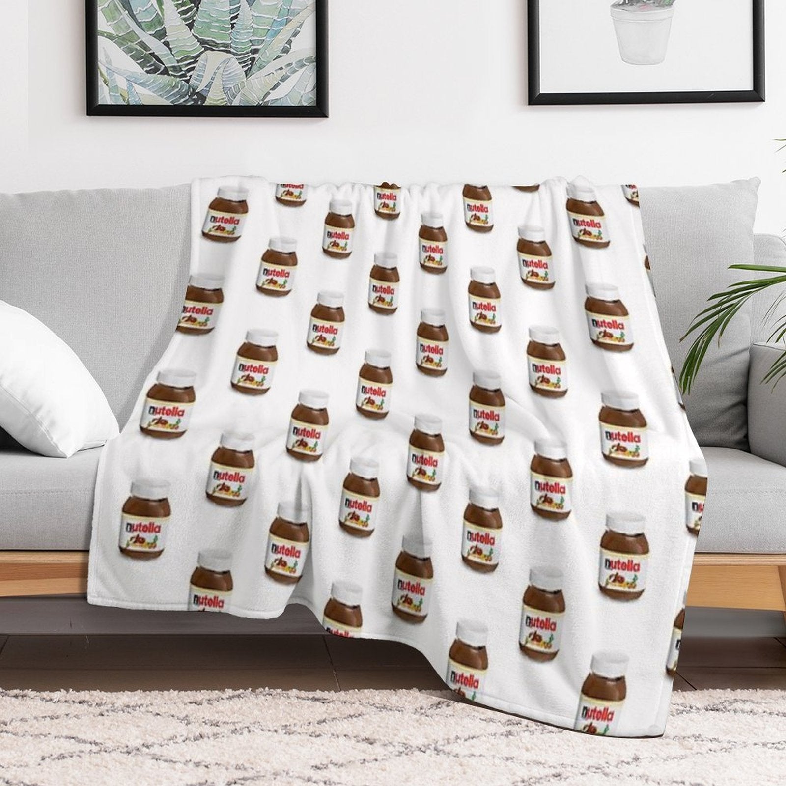 Real Nutella Easy Care Throw Blanket