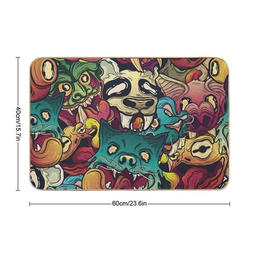 Animal Chaos  Absorbent Bath Mat