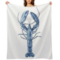 Blue Watercolor Lobster Eco-conscious Throw Blanket