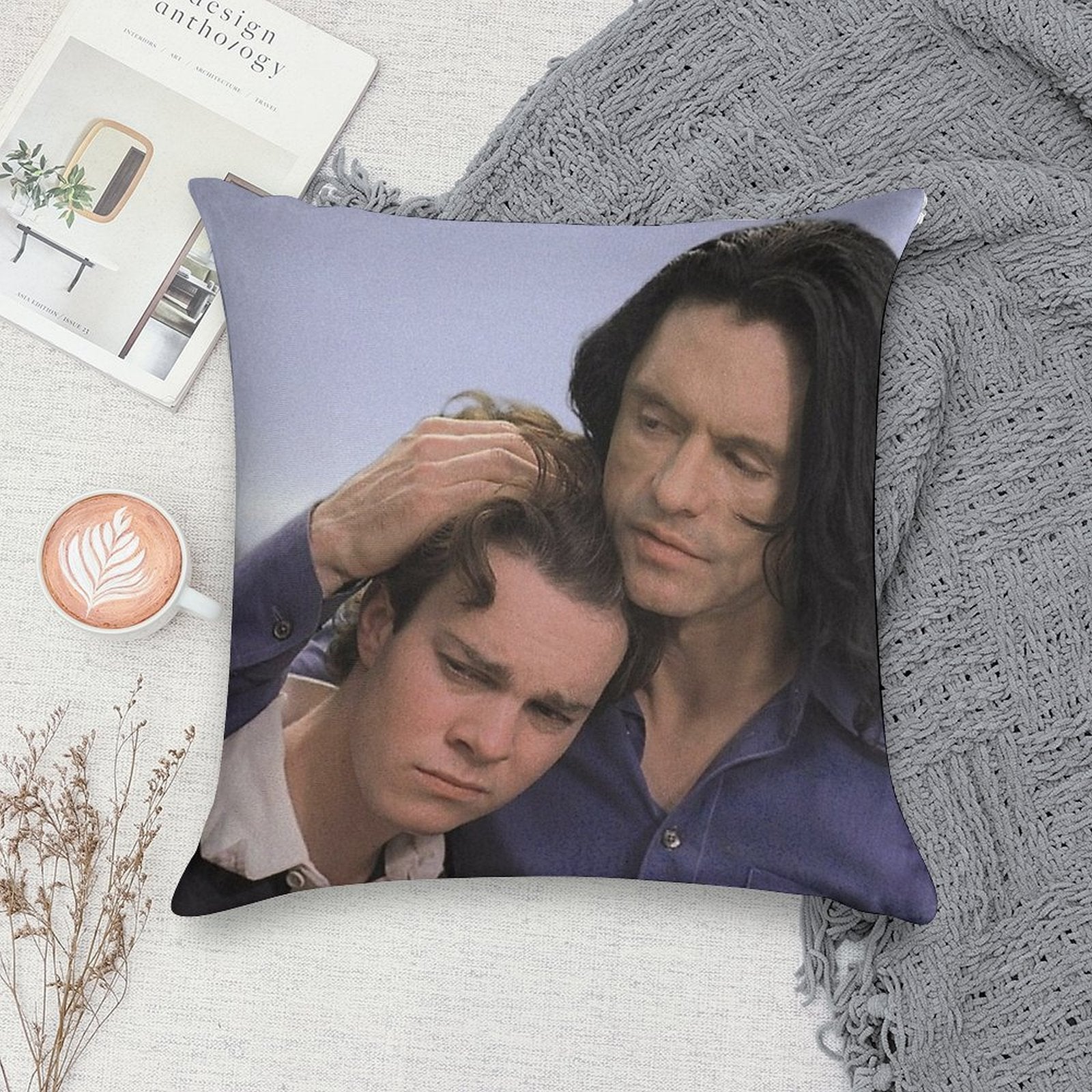 The Room Tommy Wiseau Soft Hidden Zipper Throw Pillow