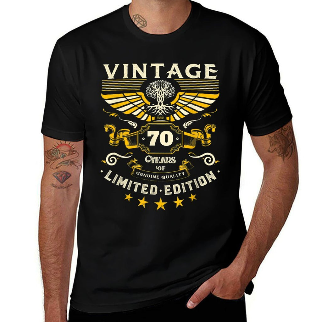 Mens Turning 70 Birthday Decorations for Men 70th Birthday  Eco-friendly Material T-Shirt