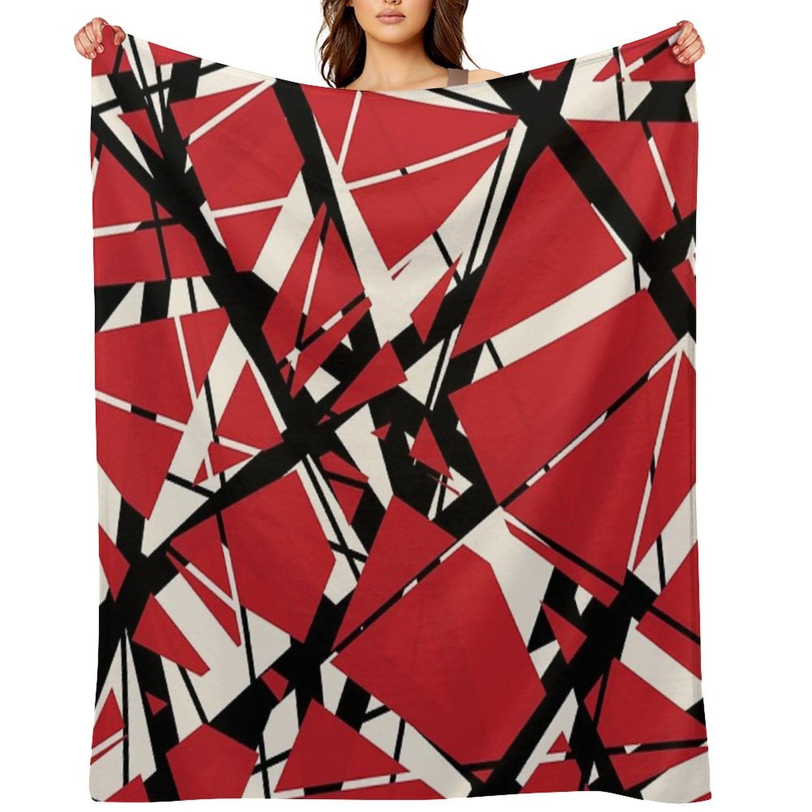 EVH Authentic Stripes Design (red) Sustainable Throw Blanket