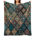 Simple Geometric Abstraction Colors Compact Throw Blanket