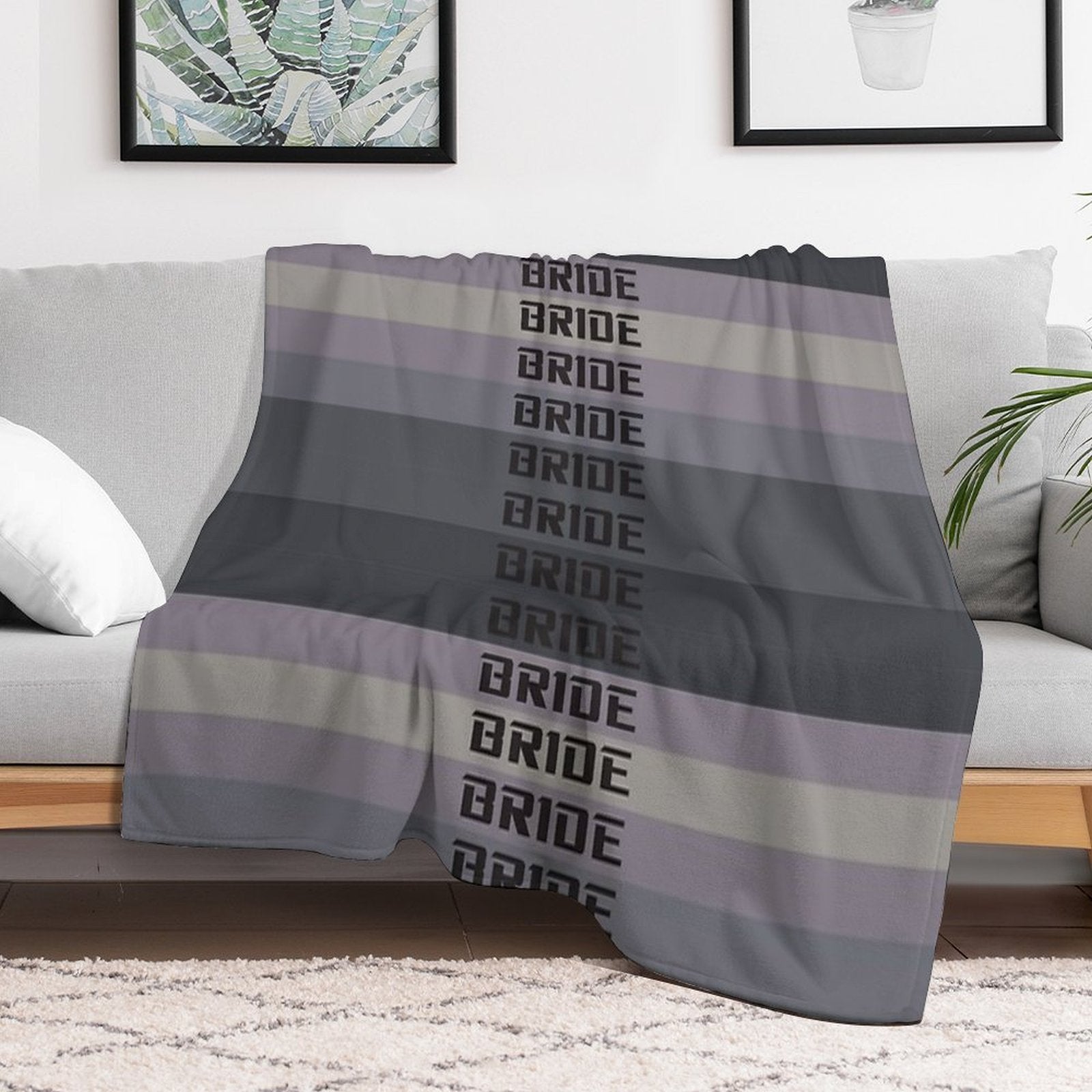 BRIDE JDM MATERIAL Eco-conscious Throw Blanket