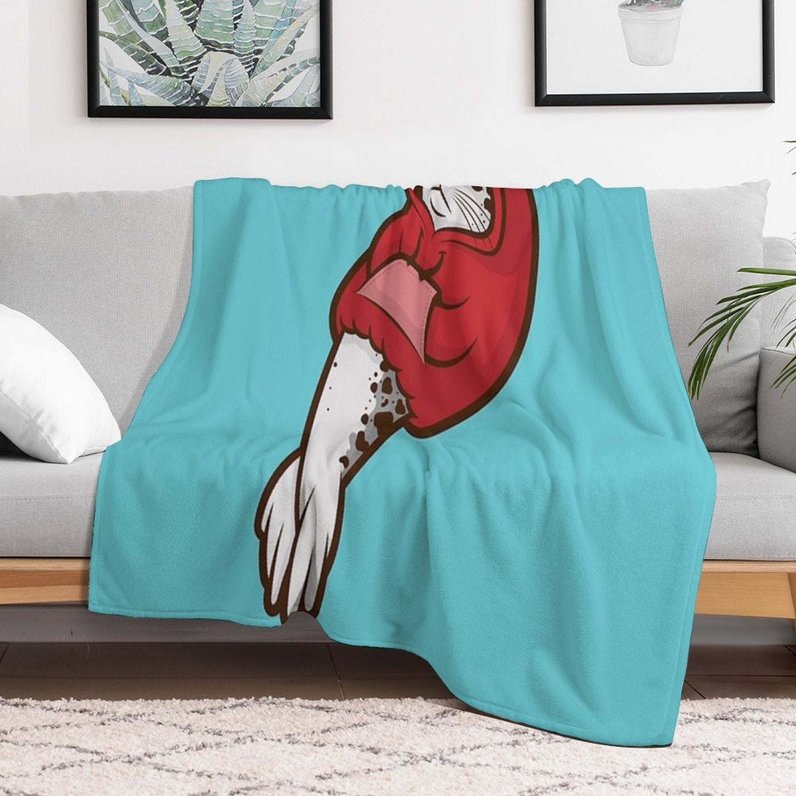 Hooded Seal Shrink-resistant Throw Blanket