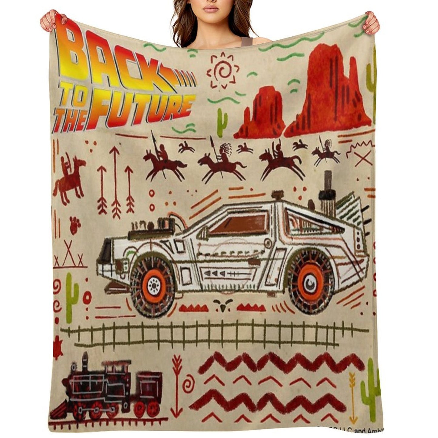 1885 Delorean Anti-pilling Throw Blanket