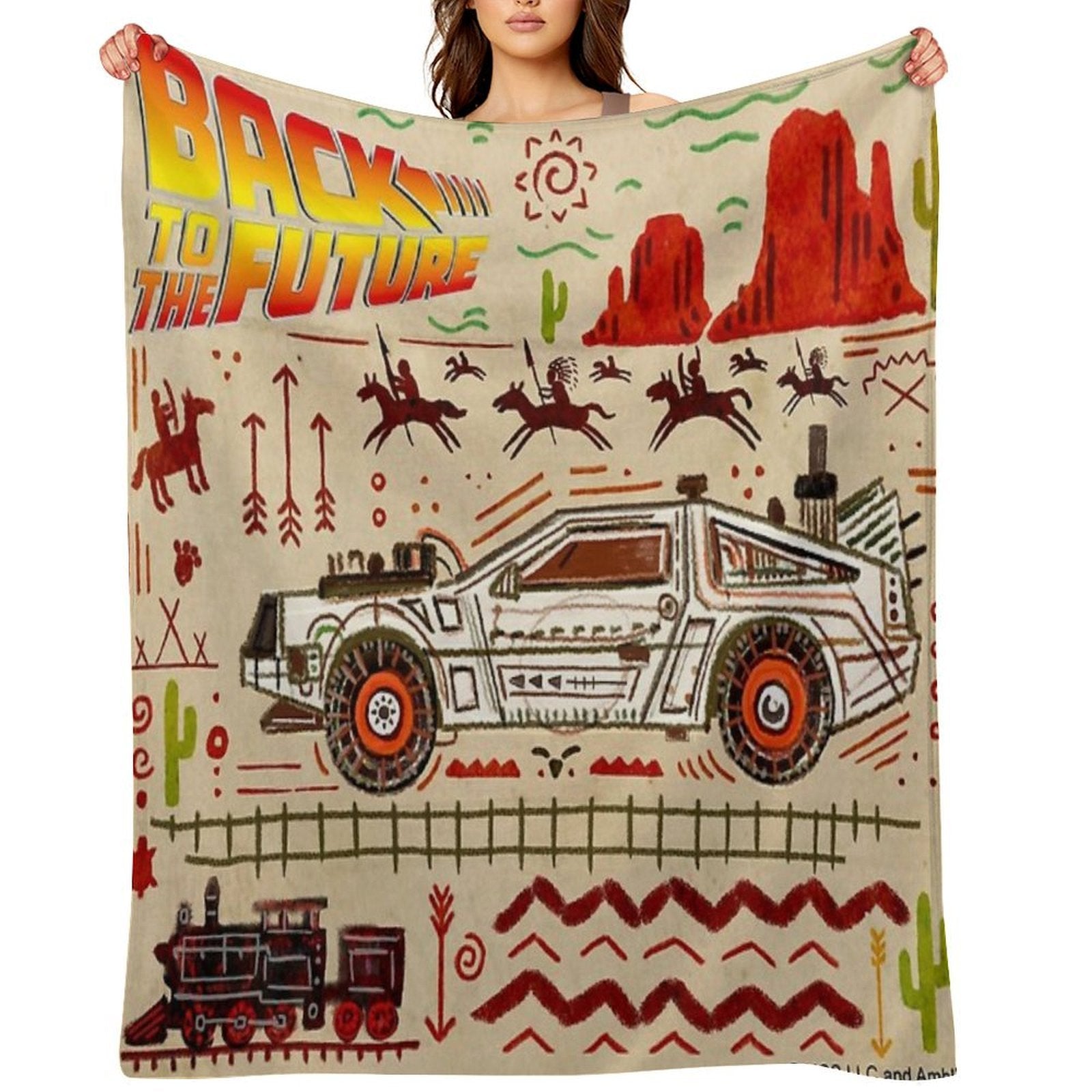 1885 Delorean Anti-pilling Throw Blanket