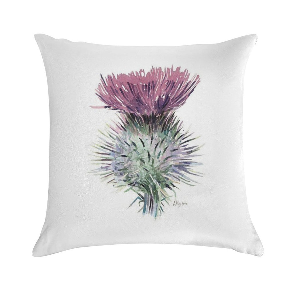 Scottish Thistle Soft Skin-Friendly Throw Pillow