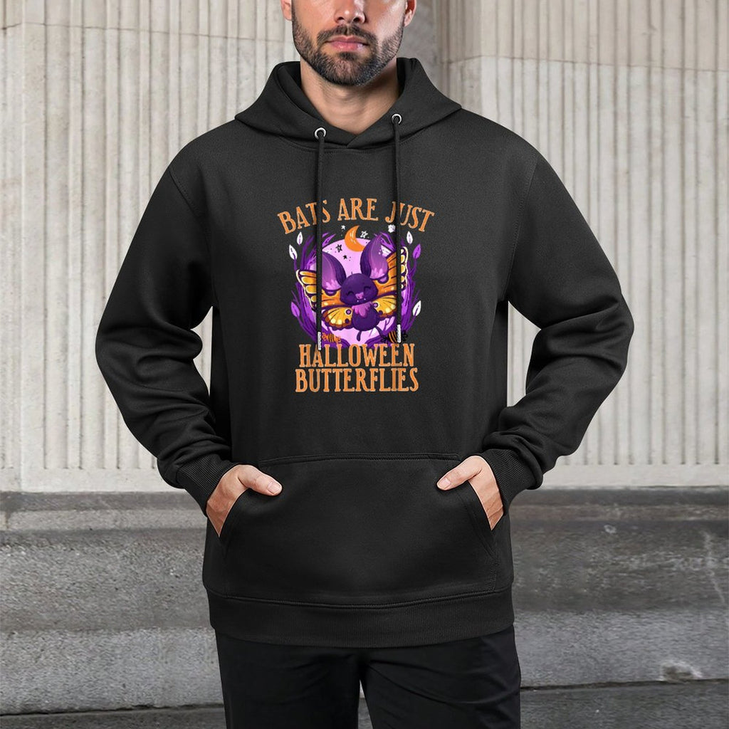 Bats Are Just Halloween Butterflies The Cute Halloween Durable Construction Hoodie