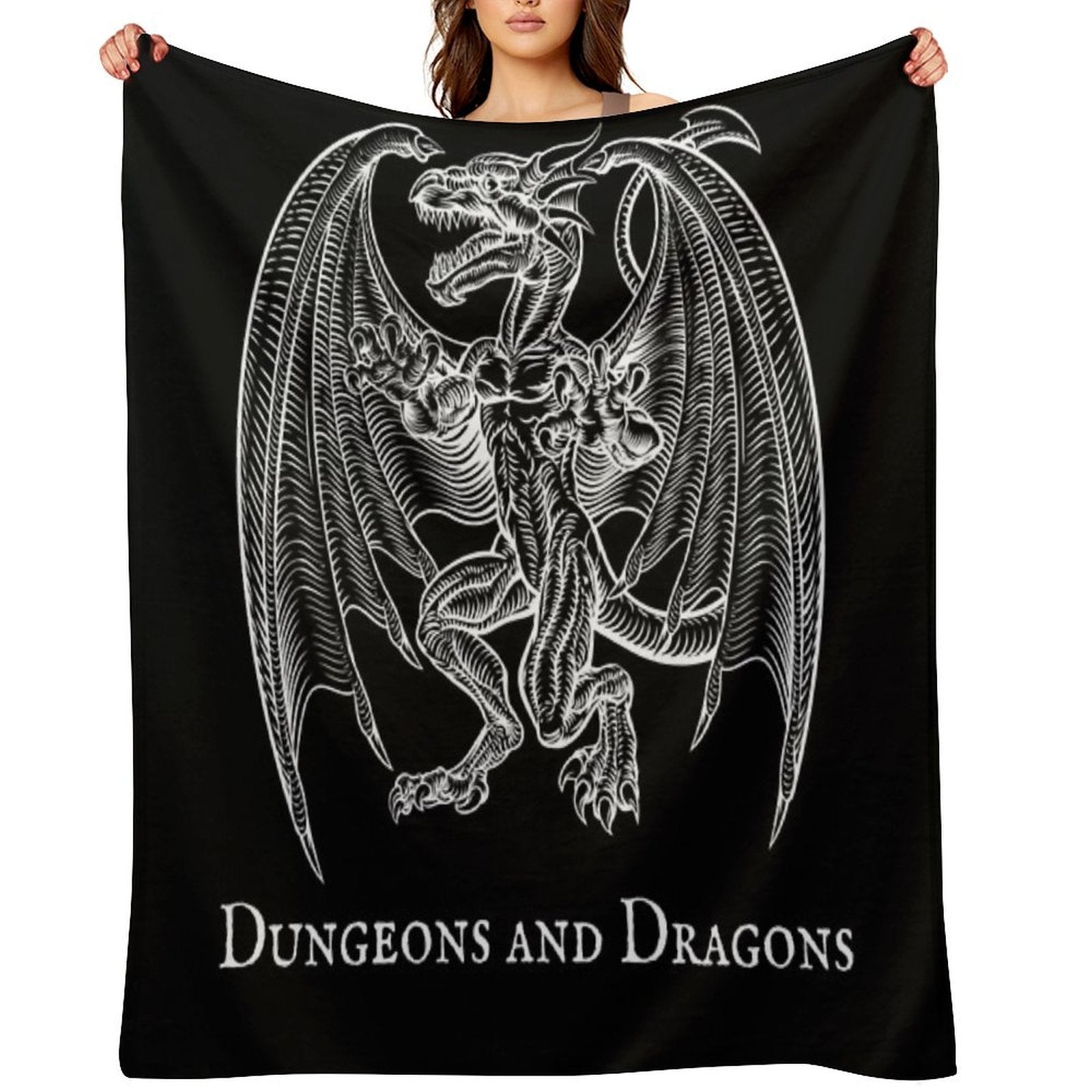 Dungeons And Dragons Design Plush Throw Blanket