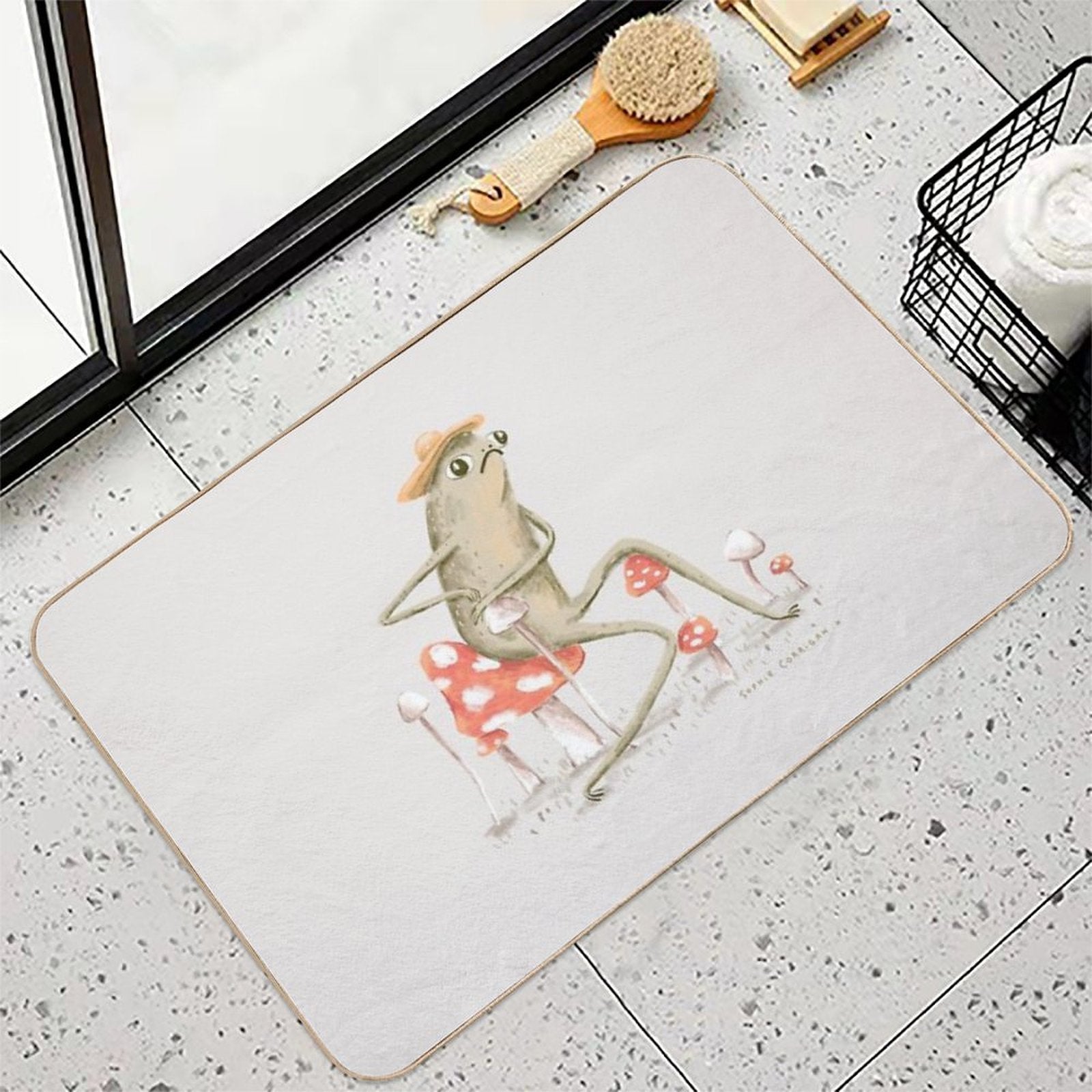 Awkward Toad  Repositionable Bath Mat