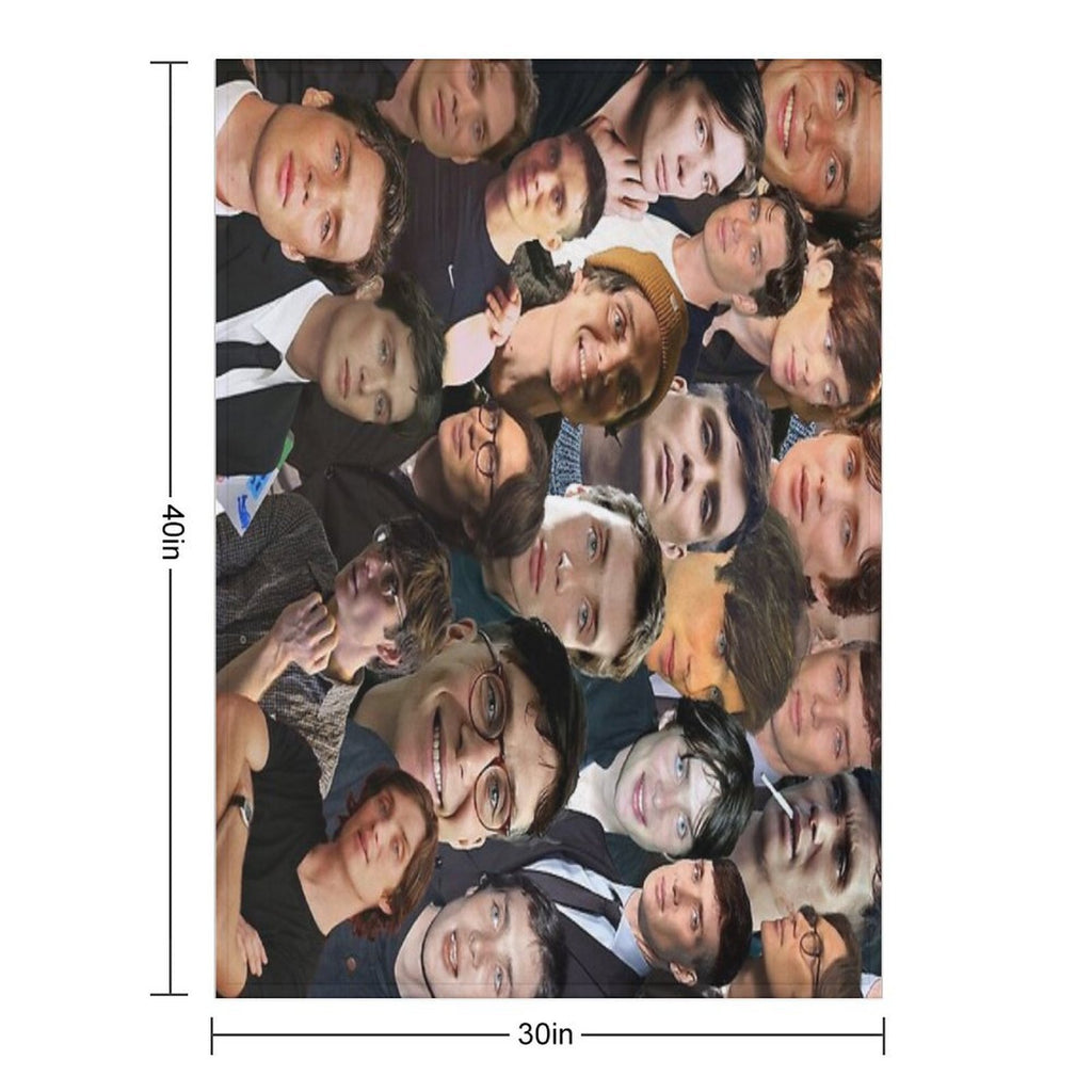 Cillian Murphy Photo Collage Plush Throw Blanket