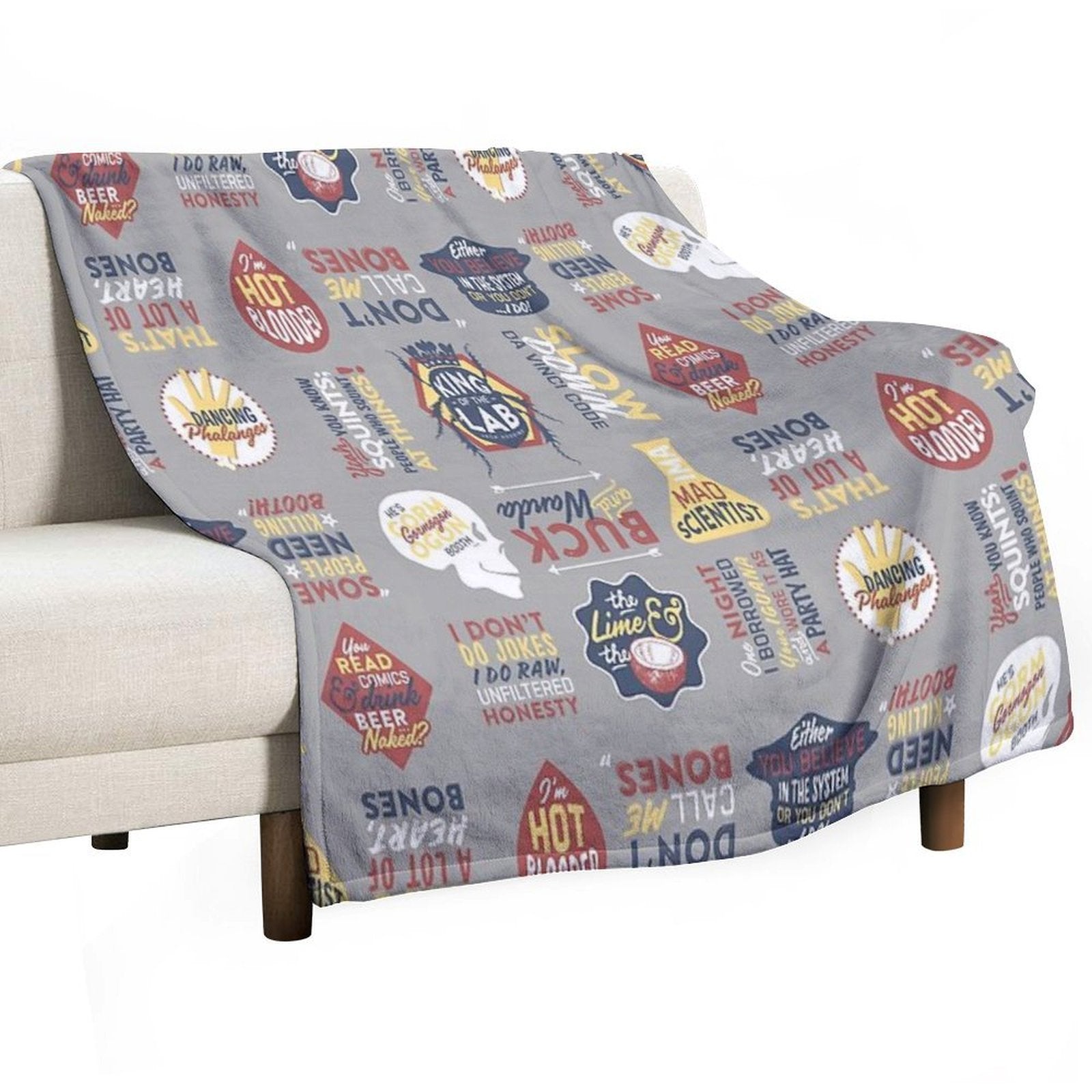 BONES - TV SHOW - COLOR COLLAGE Premium Throw Blanket