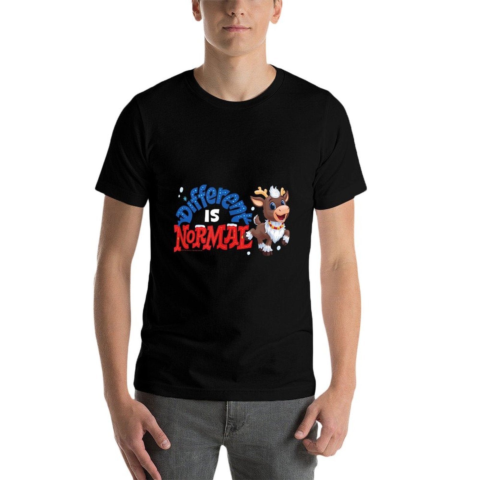 Reindeer in Here Christmas Blizzard Different Is Normal Logo  Vintage-inspired T-Shirt