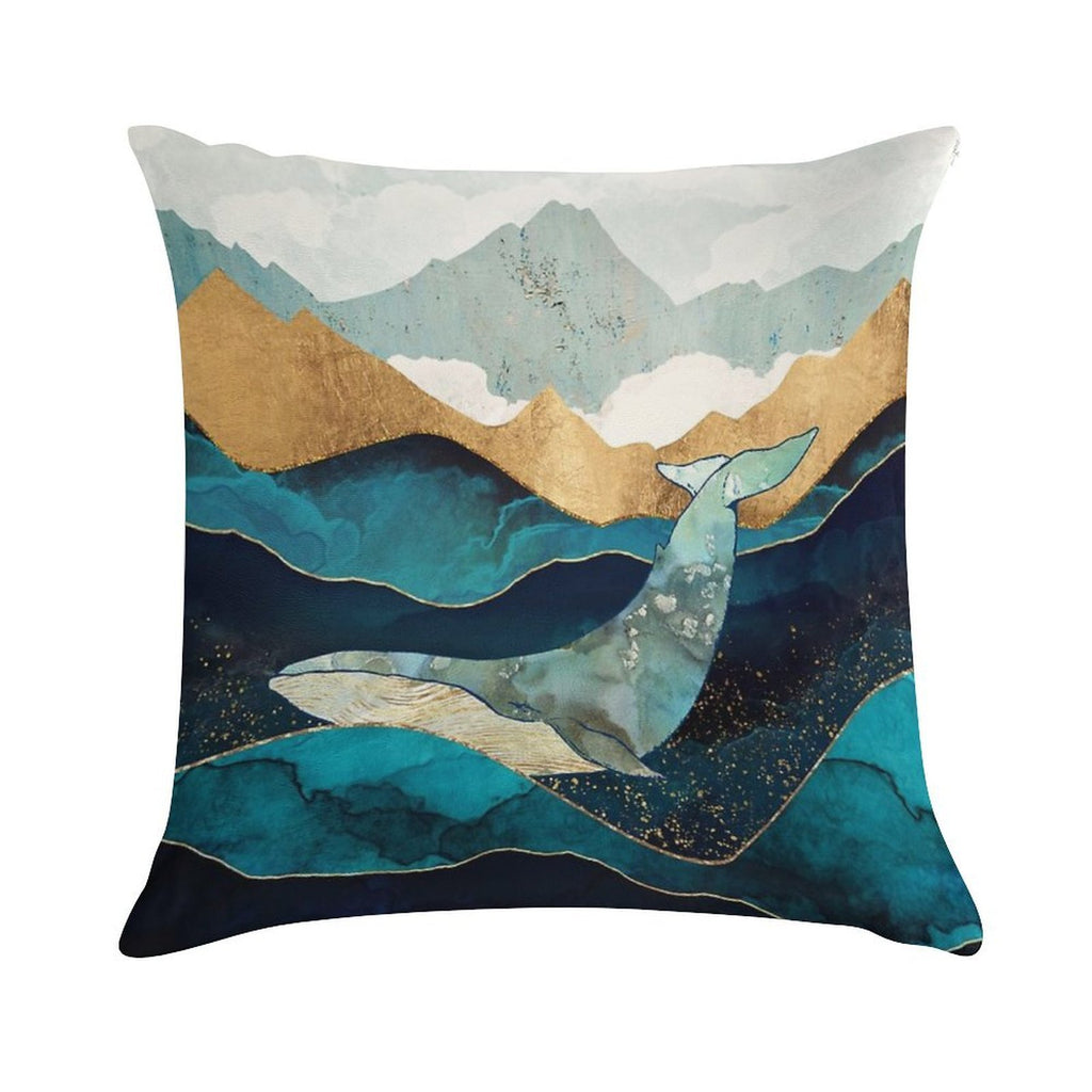 Blue Whale Soft Bedroom Essential Throw Pillow