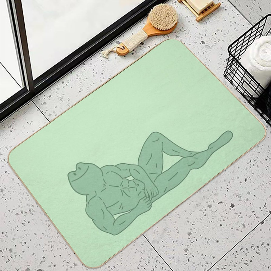 Buff Frog Icon Six, Take A Breather  Easy To Clean Bath Mat