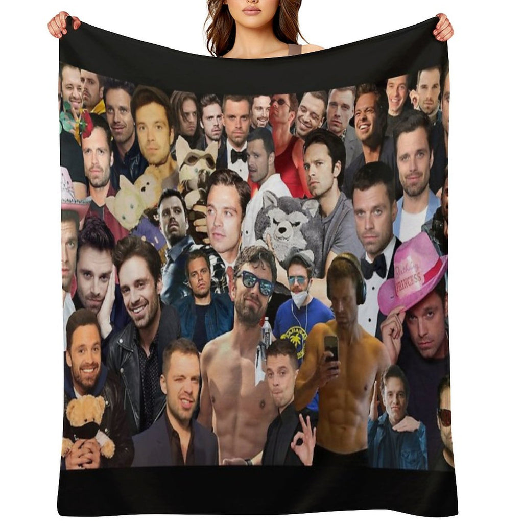 Sebby Collage Multi-functional Throw Blanket