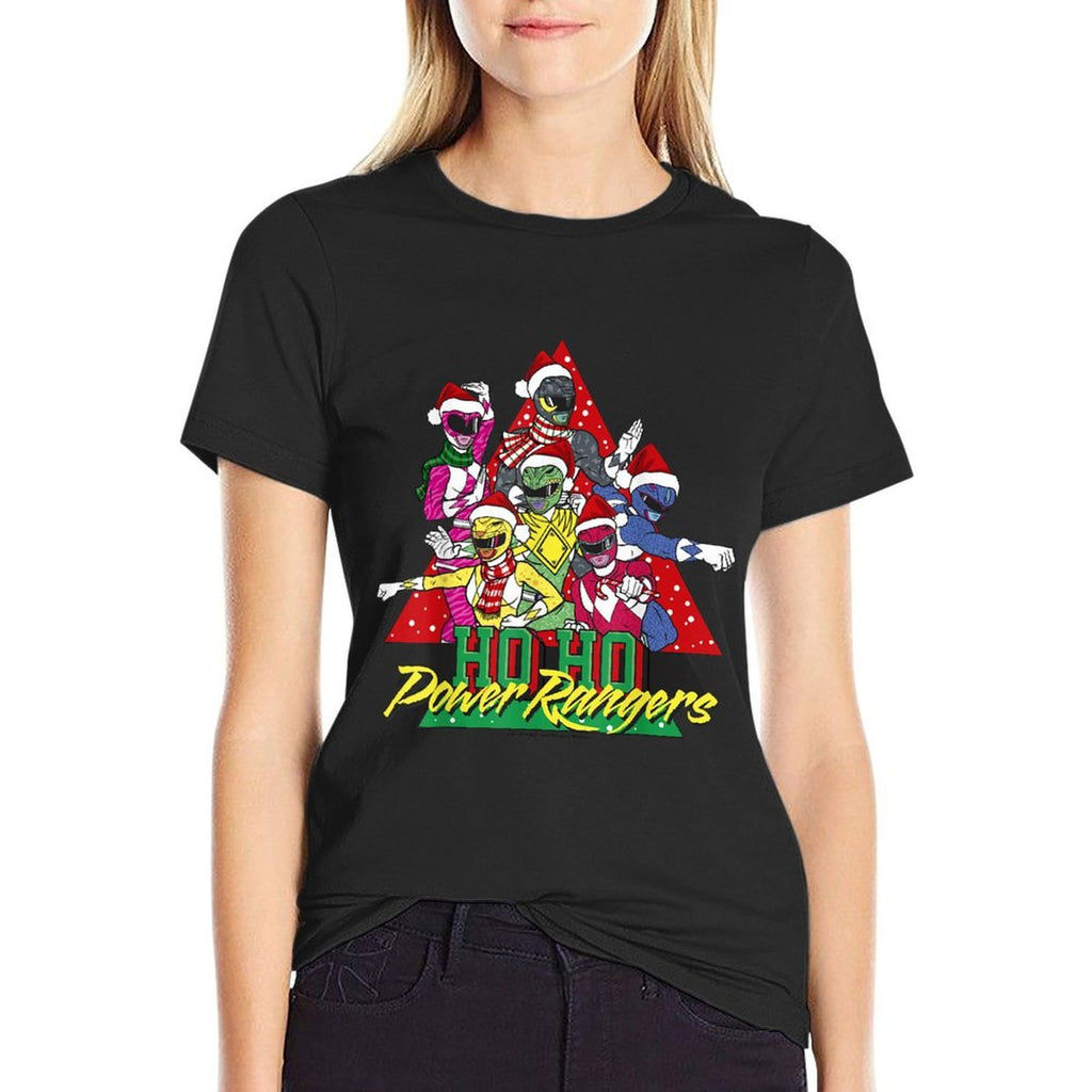 Power Rangers Power Rangers Christmas Ho Ho  Fade-proof Color T-Shirt