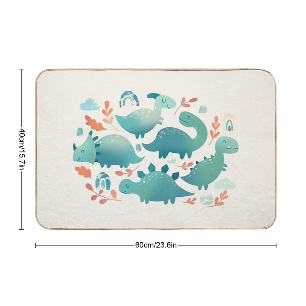 Baby Dinosaurs  Dirt-Trapping Bath Mat