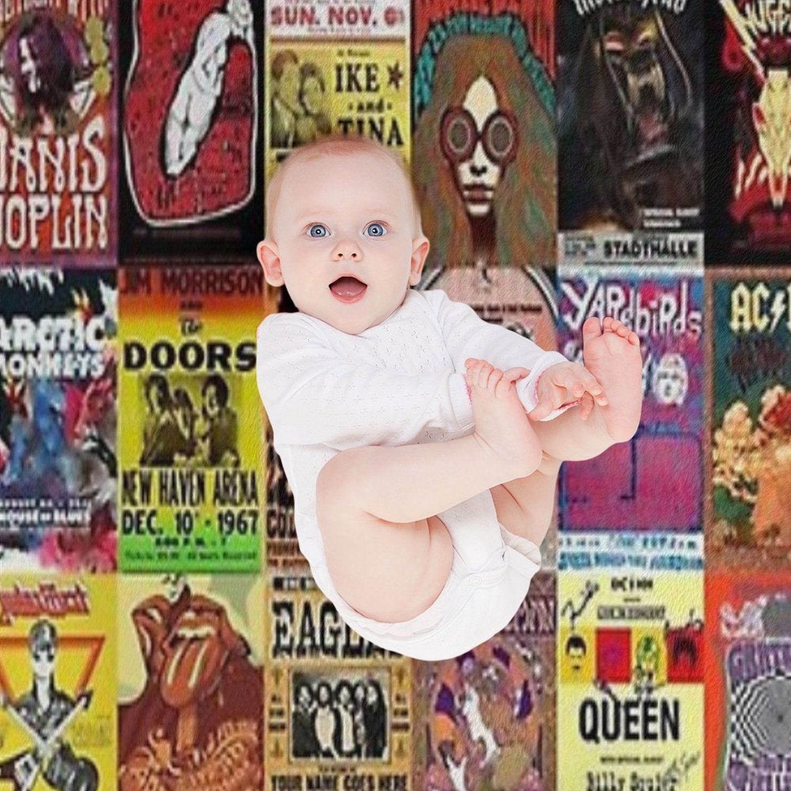 Rock Band Gift-ready Throw Blanket