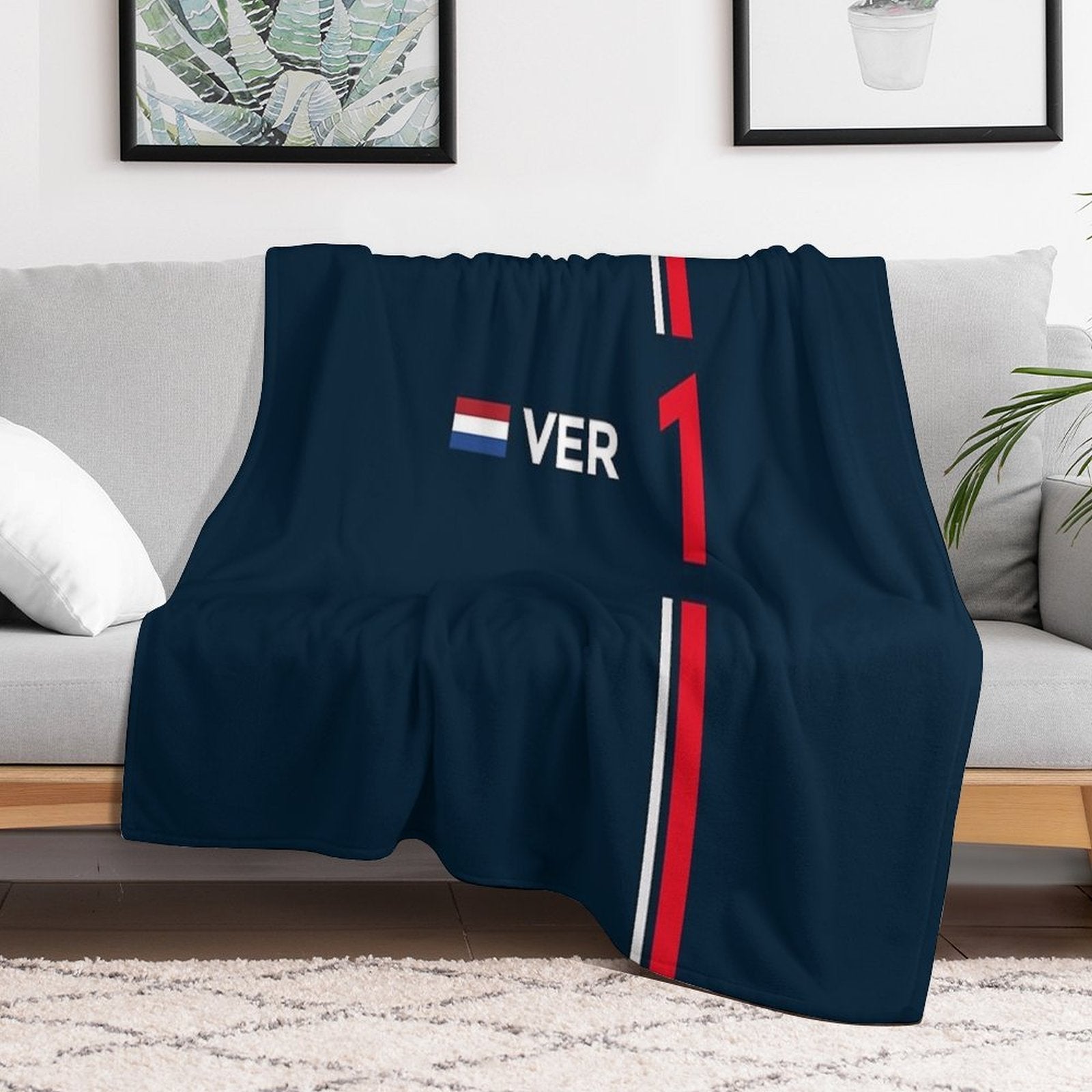 F1 2022 - #1 Verstappen Velvety-soft Throw Blanket