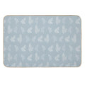 Seamless Isolated Silhouette Pattern of Tree Branches with Leaves.  High-Traffic Bath Mat
