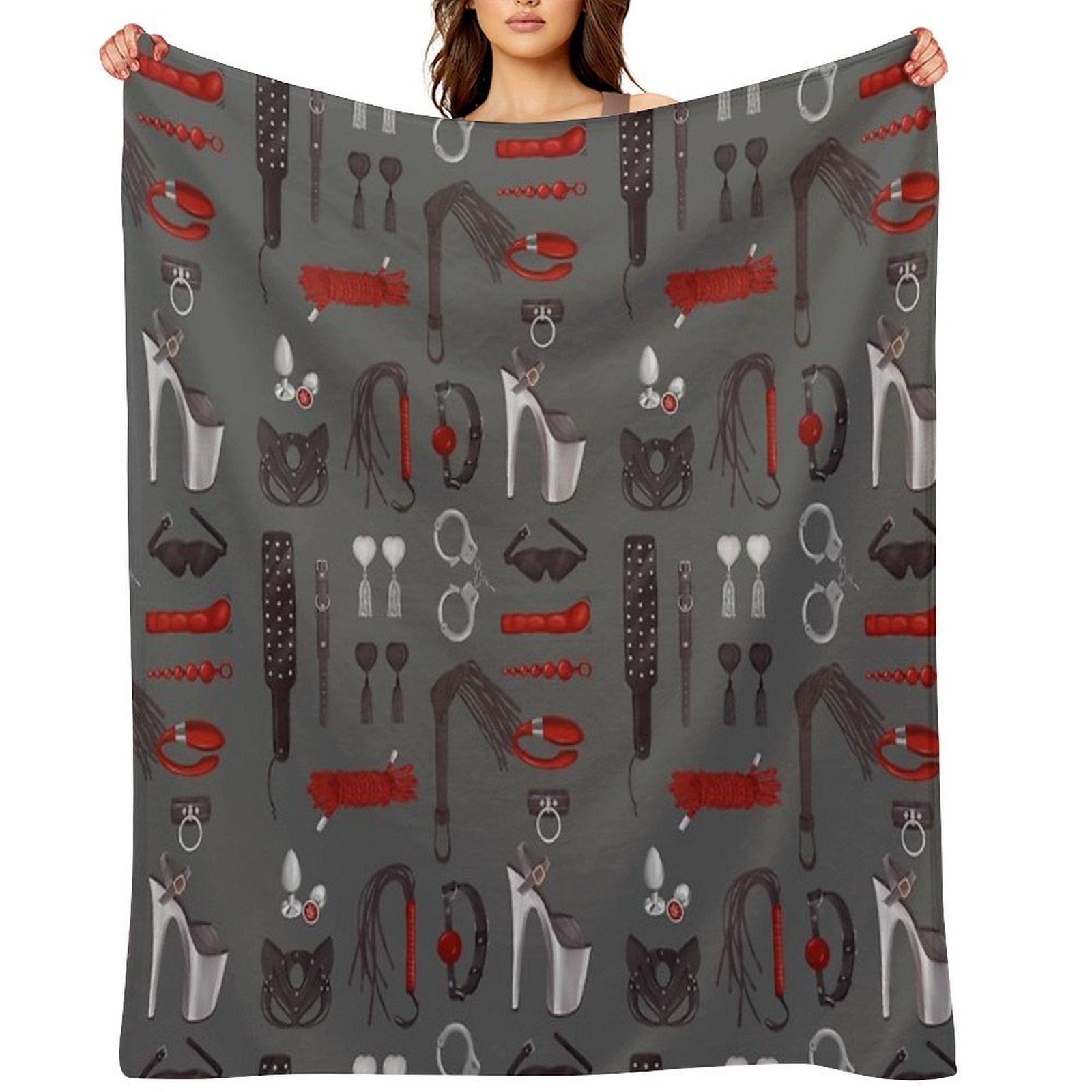 BDSM Erotic Fetish Toys Easy Care Throw Blanket