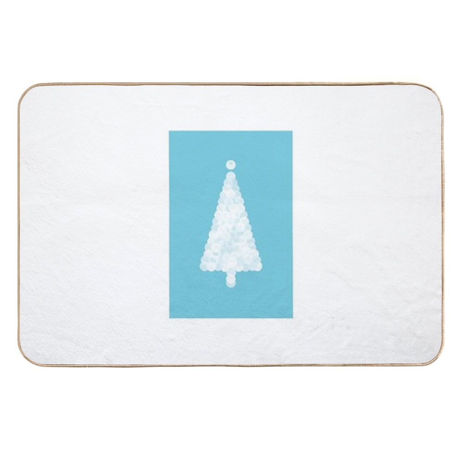 Circles of Fun -  White Christmas Tree  High-Traffic Bath Mat
