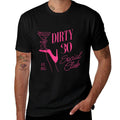 Dirty 30 Birthday Social Club Vintage Cocktail Funny  Polyester Blend T-Shirt