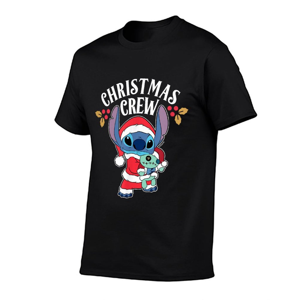 Lilo  Stitch - Holiday Stitch And Scrump Christmas Crew  Wrinkle-resistant T-Shirt