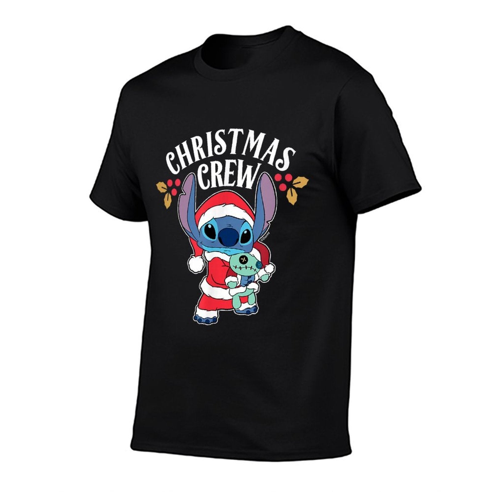 Lilo  Stitch - Holiday Stitch And Scrump Christmas Crew  Wrinkle-resistant T-Shirt