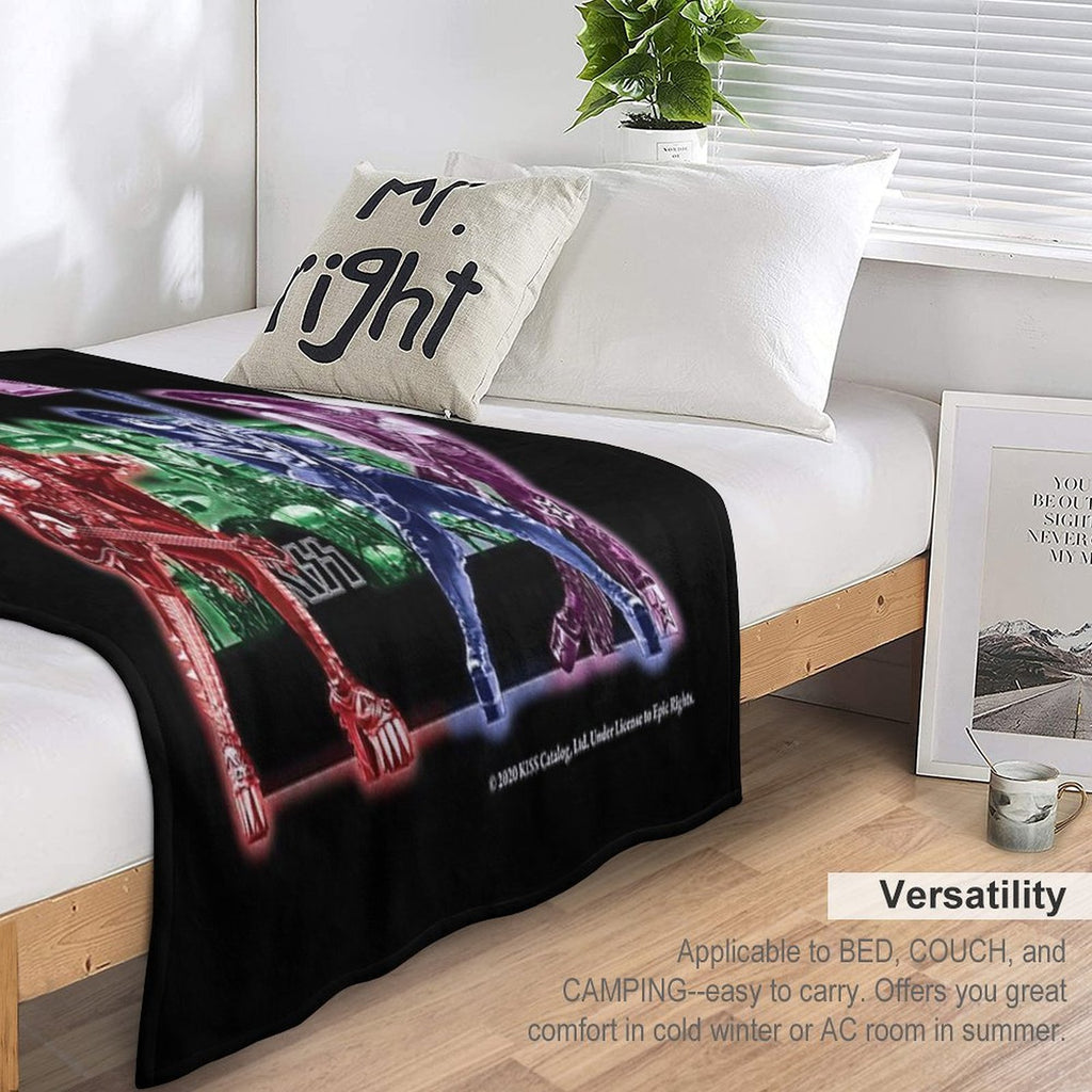 KISS Band Machine-washable Throw Blanket