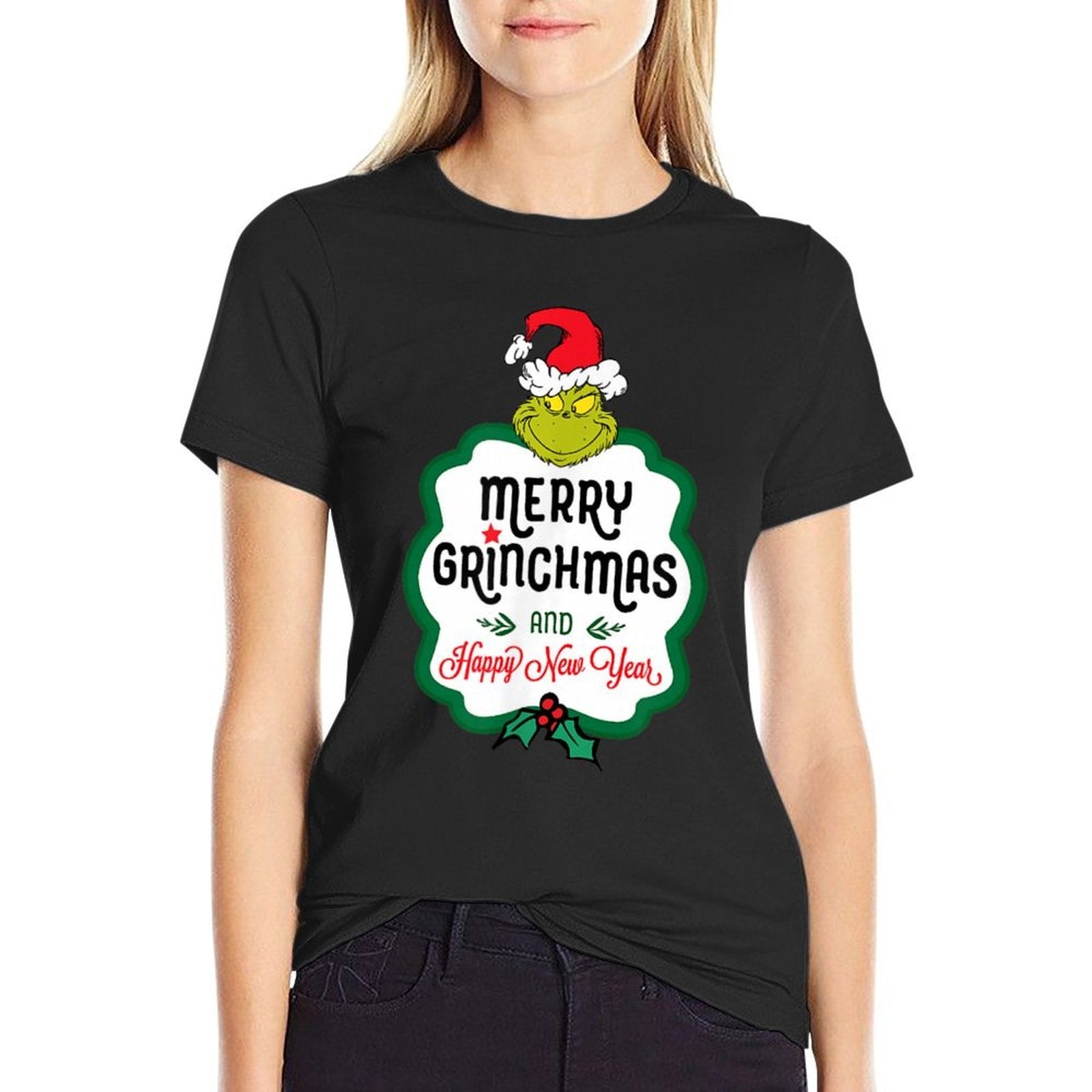 Dr. Seuss Grinch Happy New Year T-shirt  Trendy Pattern T-Shirt