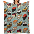 Sushi Otter Plush Throw Blanket