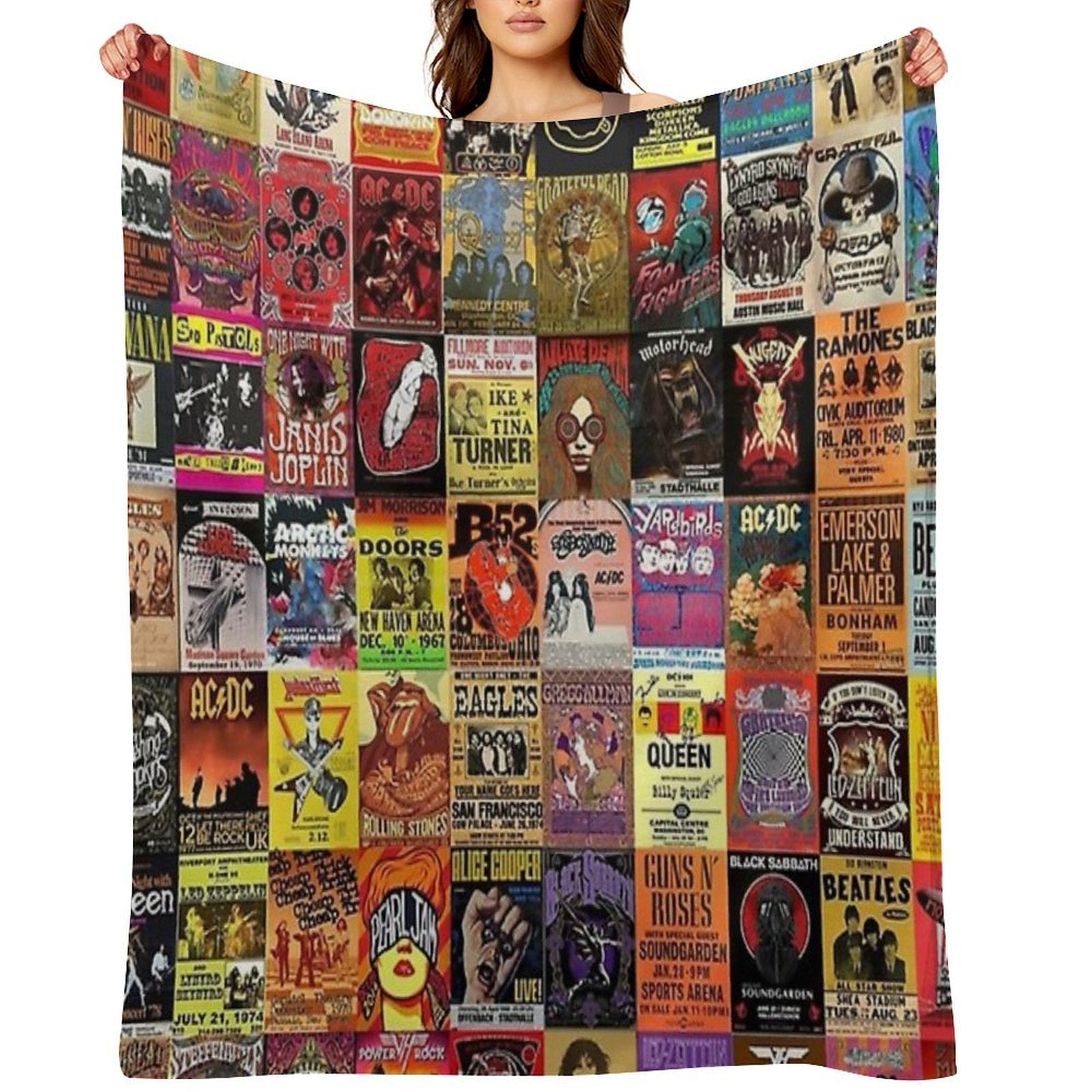 Rock Band Gift-ready Throw Blanket