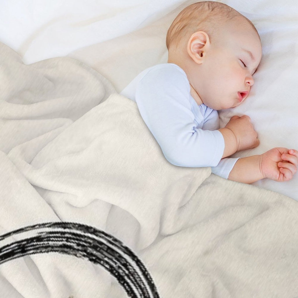 Enso Circle And Bonsai Tree on Canvas Sustainable Throw Blanket