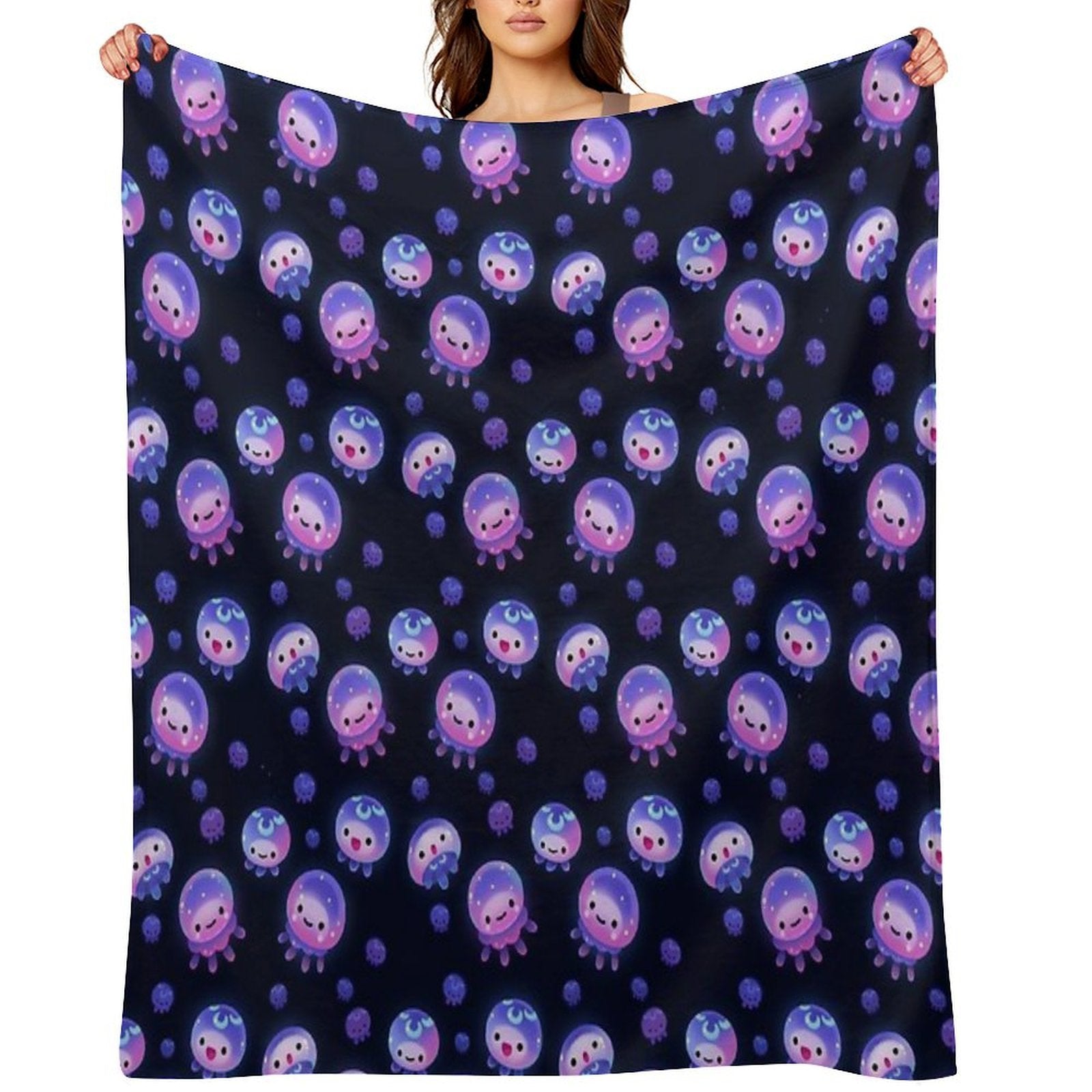 Baby Jellyfish Easy Care Throw Blanket