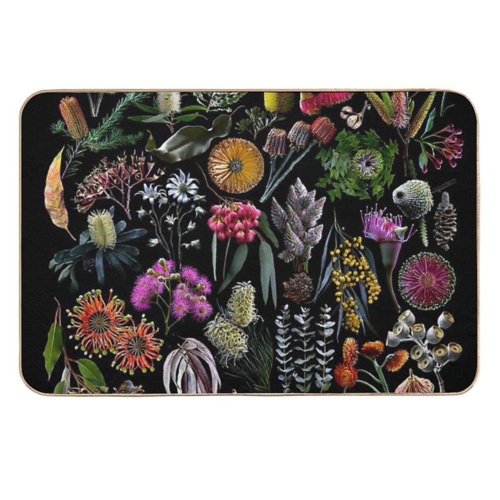 Wildflowers of Australia Photo Collage  Stain-Proof Bath Mat