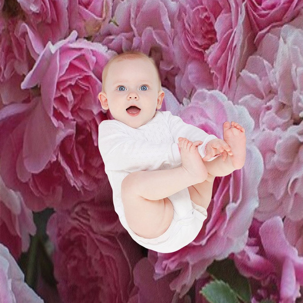Pink Peonies Garden Machine-washable Throw Blanket